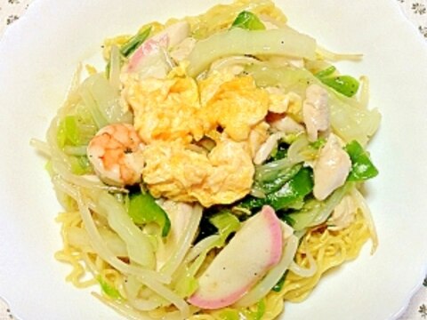 野菜たっぷり！あんかけ塩焼きそば